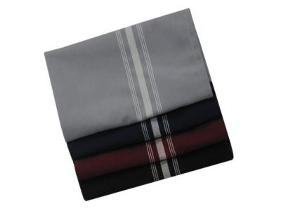 Bistro Napkins 100% Spun Polyester - Black w/White Stripes 18"x22" (Pack of 12) 
